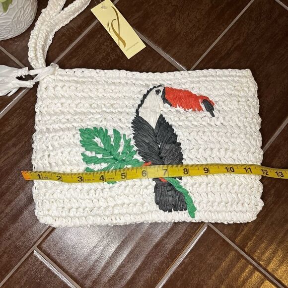 Collection18 Ivory paper Tucan Clutch - Picture 5 of 7